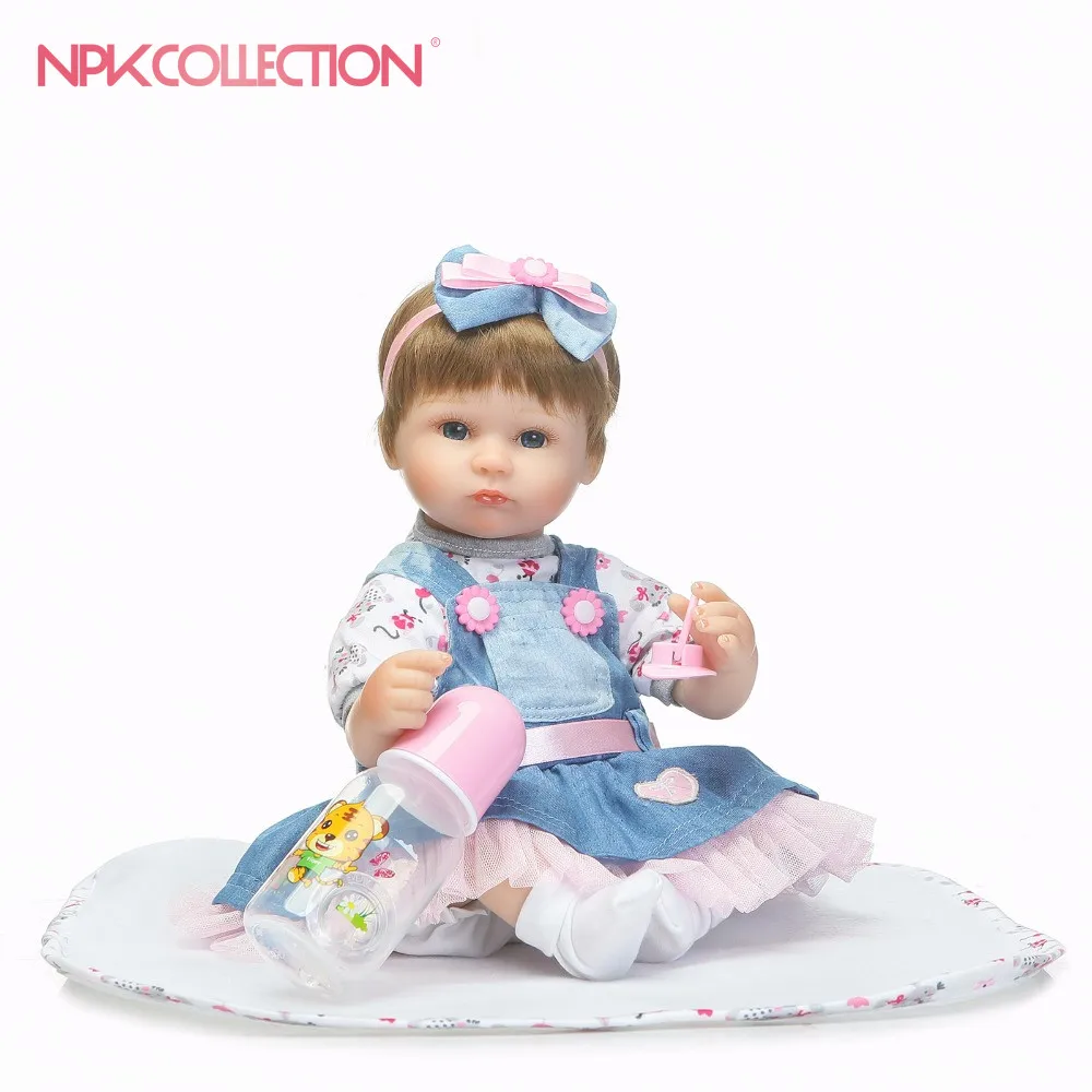 NPK 42 см реалистичные куклы Reborn Baby девочка мягкие силиконовые Reborns