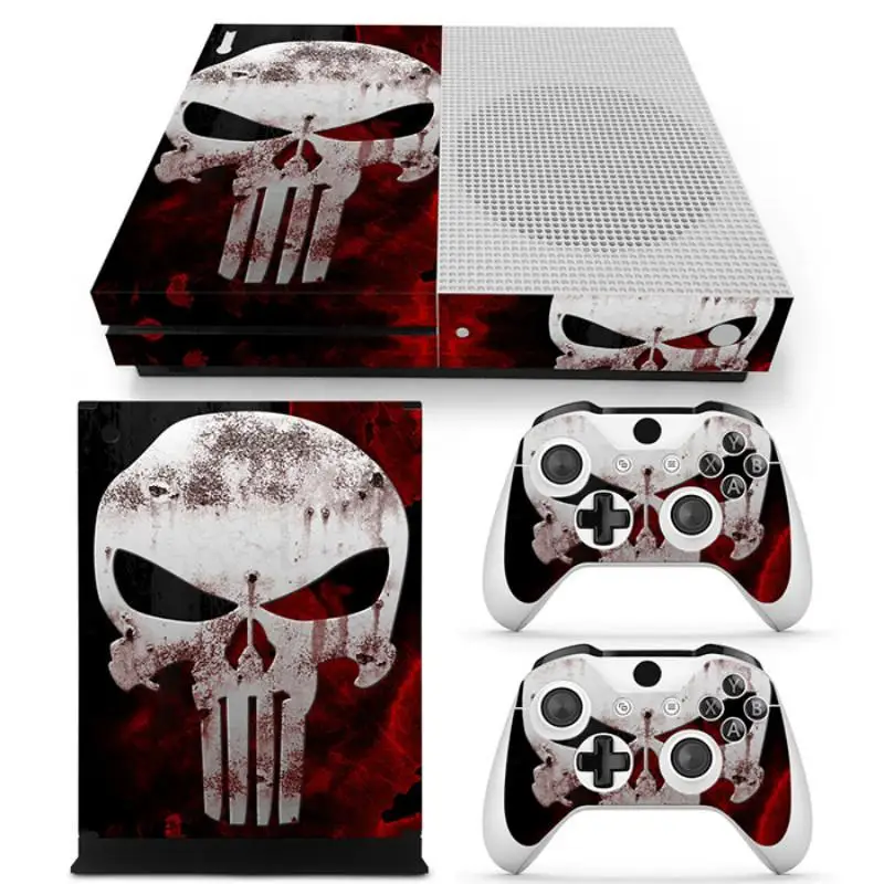 Наклейка с дизайном черепа для microsoft Xbox One, тонкая наклейка с кожей+ 2 шт., чехол для контроллера Xbox One S, аксессуары для игр