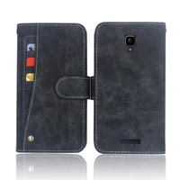 hot highscreen boost 3 pro case high quality flip leather phone bag cover case with front slide card slot