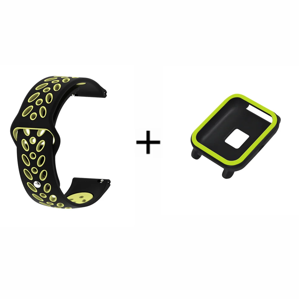 5 Силиконовый ремешок для Amazfit Bip correa, спортивный ремешок для часов Xiaomi Huami Amazfit Bip, сменный Браслет+ чехол - Цвет: 5