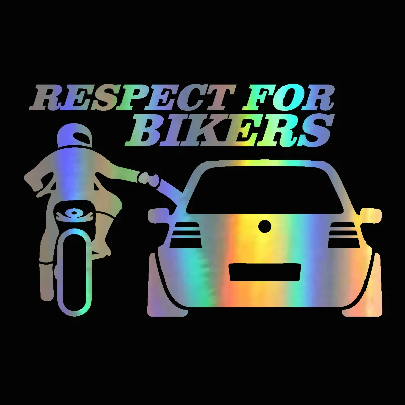 Автомобильный Стикеры 3D винил уважение байкеров Авто s и надписи забавная