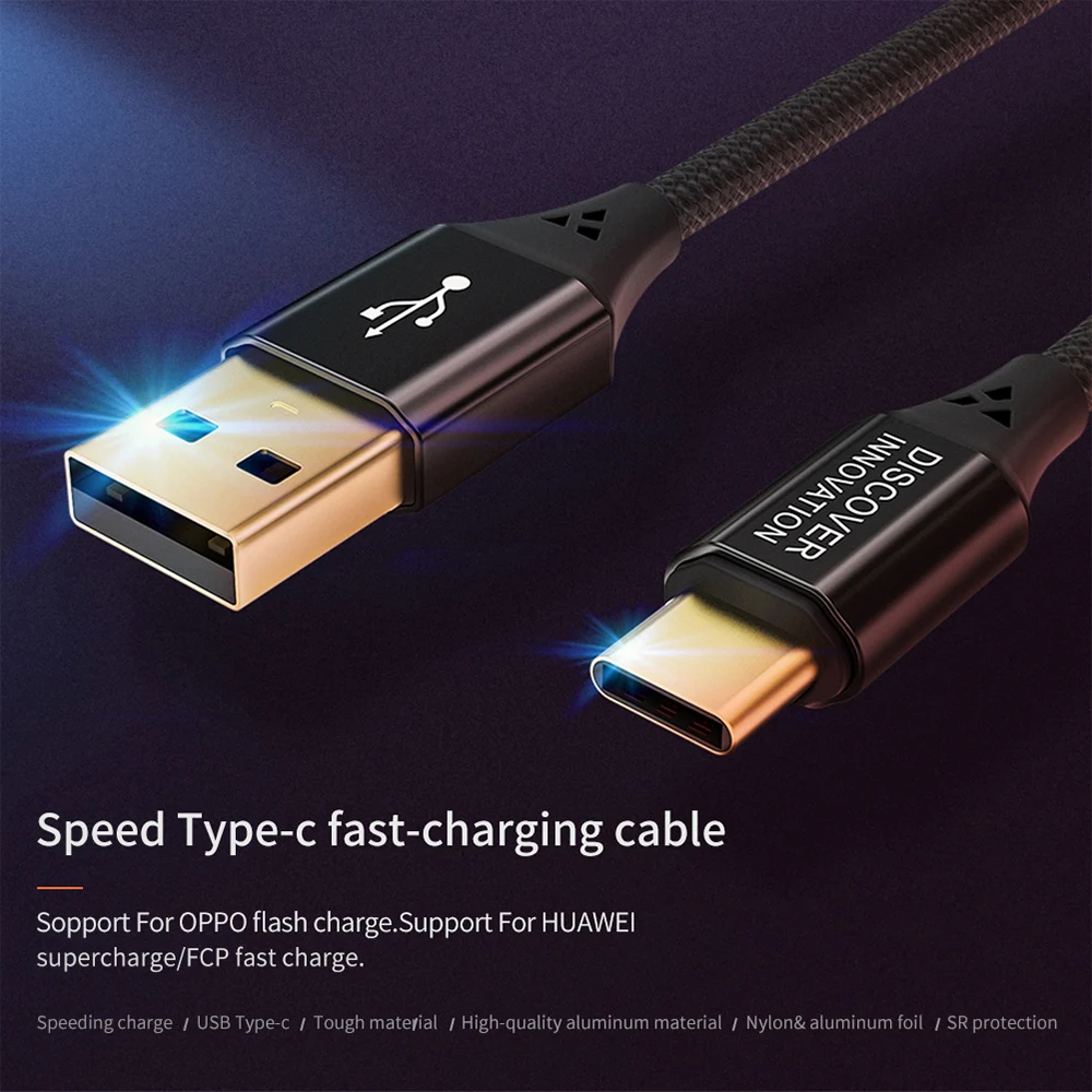 NILLKIN type C Быстрая зарядка USB кабель FCP 5A 40 Вт для huawei mate 20 Pro RS 20X Galaxy S10 S10+ S10e Note 9 S9 для OPPO 1 м нейлон