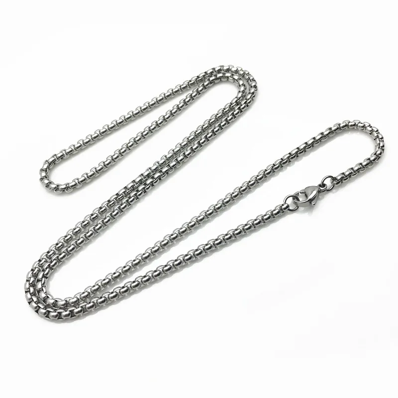 steel Квадратное жемчужное ожерелье из нержавеющей стали, модный воротник, колье, сделай сам, ювелирная коробка, цепь для мужчин и женщин, звенья цепи, аксессуары - Окраска металла: steel