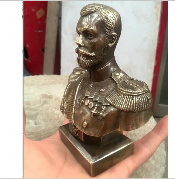 Hui88K834004 &ltрусский царь Николас II статуя бюста 5 &quotH бронзовая статуя|statue|statue bronzestatue