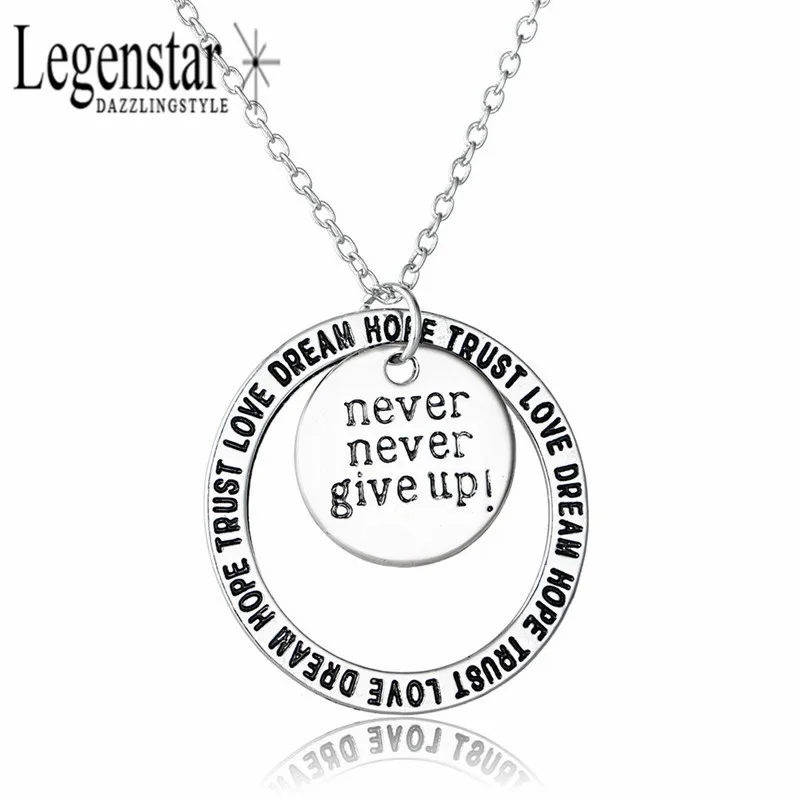 Legenstar Новинка 2017 года гравировкой положительный вдохновляющие Цепочки и