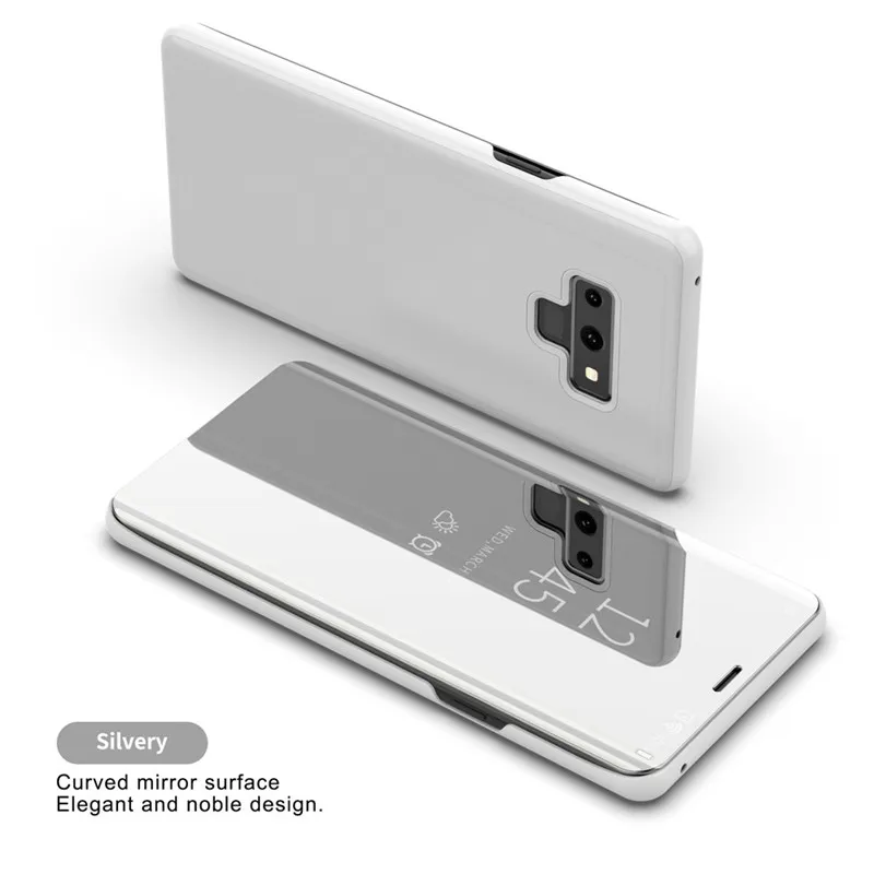 Рамочный чехол умный зеркальный чехол для samsung Galaxy A50 A70 A40 A30 A90 A20 A10 флип-чехол для телефона чехол s для samsung M40 M30 M20 M10 A9 - Цвет: Sliver