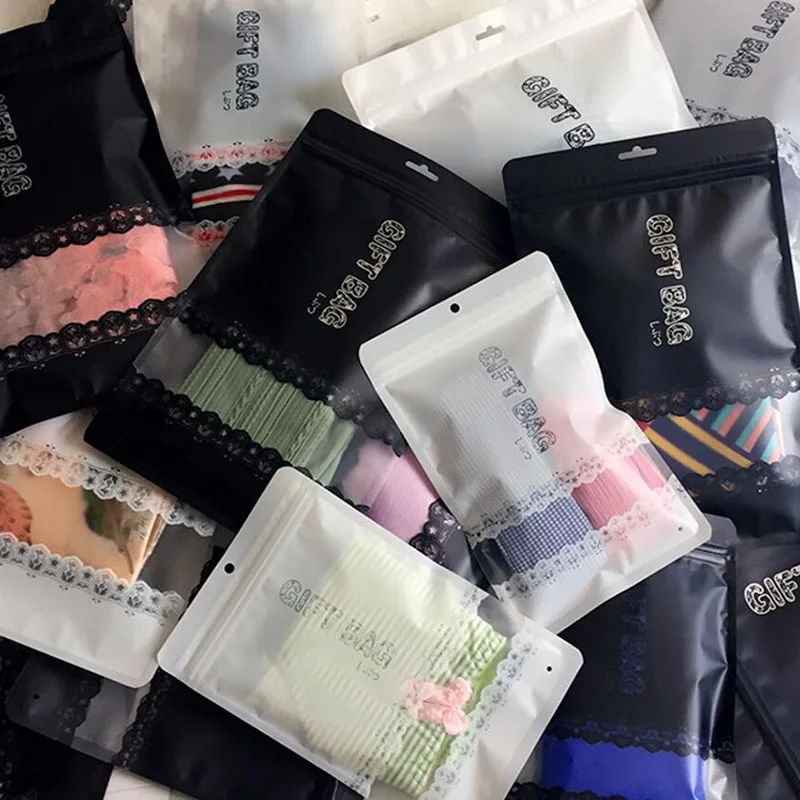 100 шт. белый черный пластиковый шарф нижнее белье носки в подарочной упаковке с