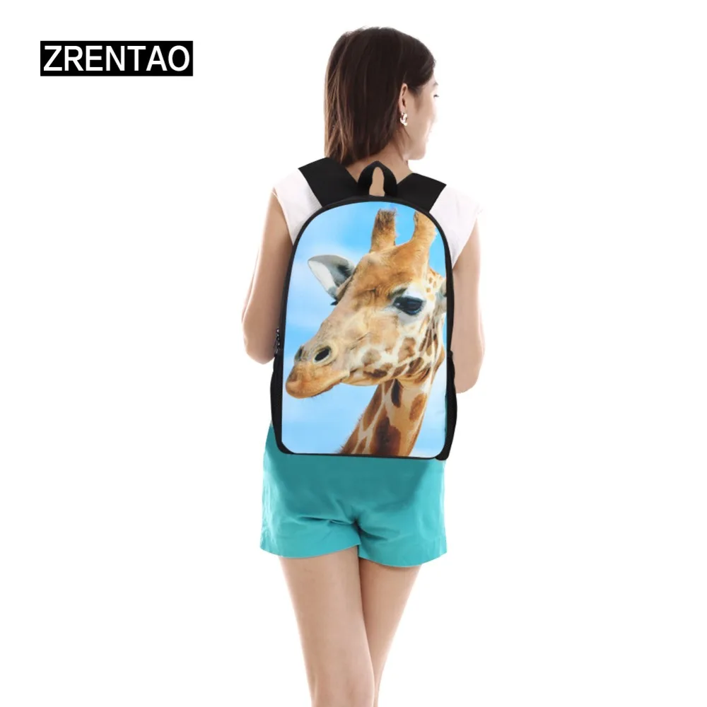 zrentao children polyester school backpack for girls cartoon animal 3pcsset mochilas pencil casecooler bag new fashion bags free global shipping