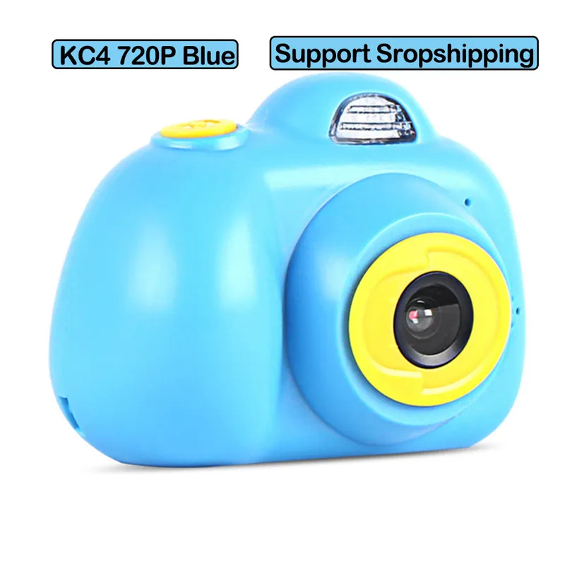 Blue KC4 720P Детская камера Mini 32G sd-карта электронная игрушка детская мини цифровая 2,0 дюйма с фиксированным объективом 100 градусов фотокамера обучающая игрушка - Цвет: Blue KC4 720P