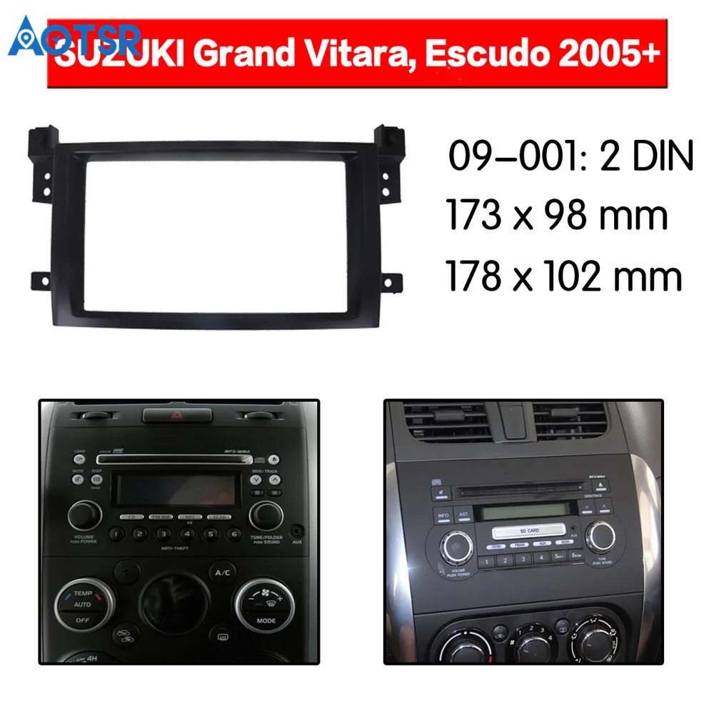 Установочный адаптер с двойным Din для SUZUKI Grand Vitara Escudo 2005 + рамка креплением на