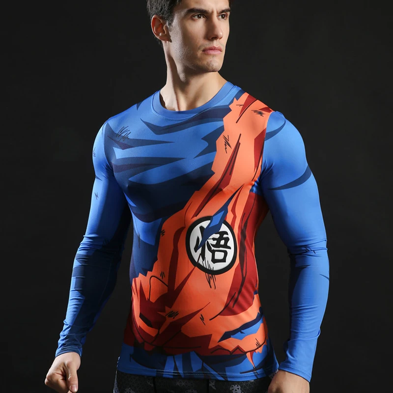 AF577 Футболки с 3D-принтом Dragon Ball Z, компрессионные колготки, футболки, новинка, футболки для фитнеса, футболки zootop bear - Цвет: AF577