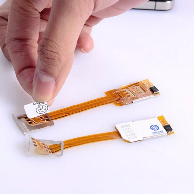 1 шт. смартфон sim-карта адаптер для iPhone 5 4S 4 6 Портативный двойной sim-карты адаптер конвертер один режим ожидания гибкий кабель лента