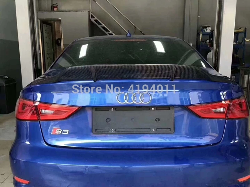 MONTFORD Carbon Fiber Rear Roof Lip Spoiler Tail Trunk Boot Wing Cover Car Accessories For Audi A3 S-LINE S3 Sedan 2014-2019 | Автомобили