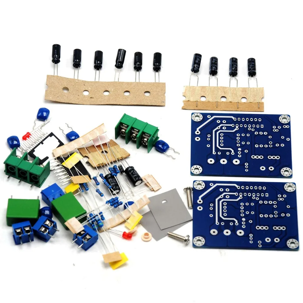 Двухканальный аудио усилитель мощности TDA7294 для самостоятельной сборки 60 Вт + DC +/