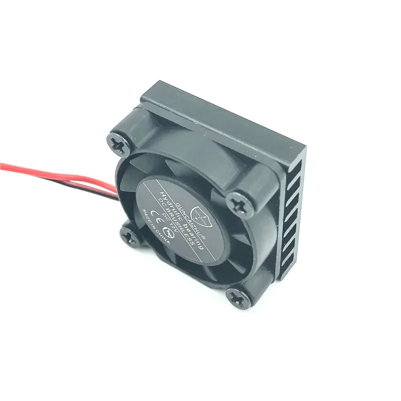 12V with heatsink GUNCAIZHU 25 мм Бесщеточный вентилятор охлаждения 12 В 5 В DC мини вентилятор кулер высокая скорость 11870 об/мин 2,5 см микро вентилятор Радиатор 2507 25x25x7 мм - Цвет лезвия: 12V with heatsink