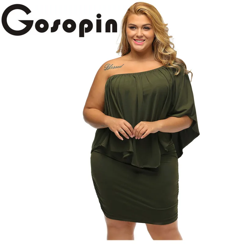 Gosopin с открытыми плечами летние платья плюс размер многоразовая Одежда