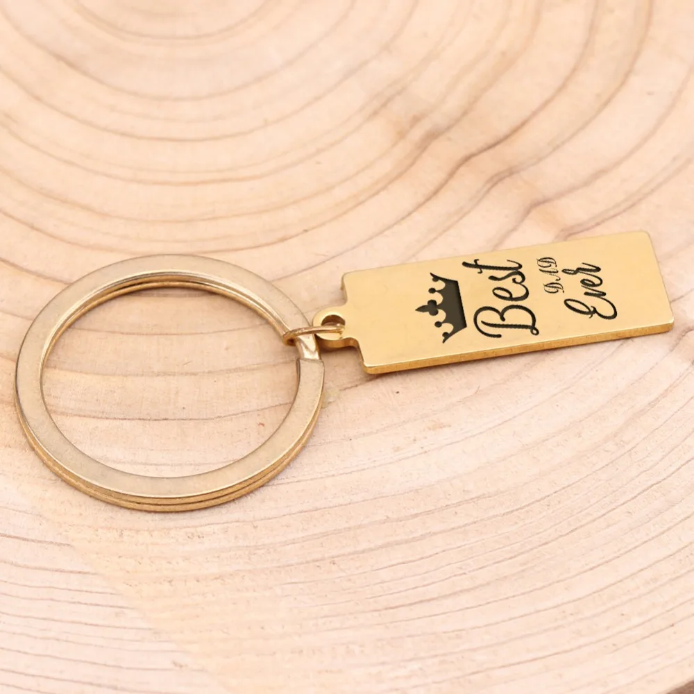 Лучший папа Ever брелок для папы подарок на день рождения отца мужской ювелирный