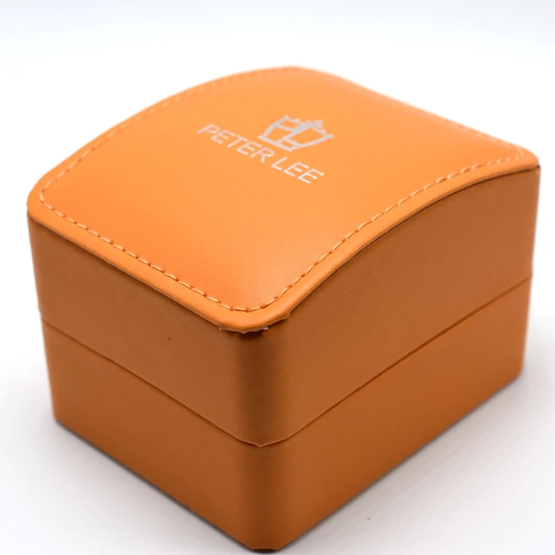 Бесплатная доставка брендовая модная Роскошная оранжевая кожаная коробка для