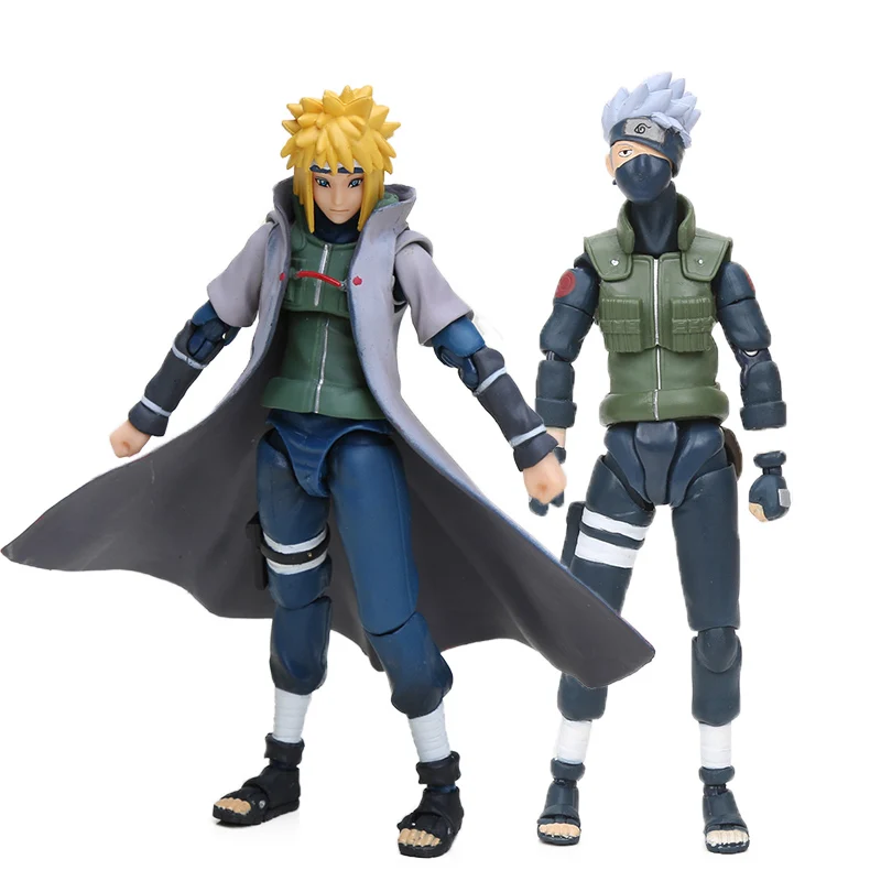 Minato and Kakashi 2 шт./компл. фигурка Саске Наруто намиказе Минато Хатаке Какаши Экшн фигурки «Наруто» Коллекционная Фигурка Игрушки - Цвет: Minato and Kakashi