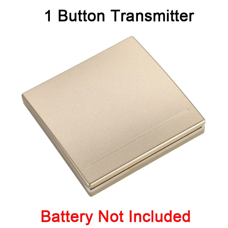 1 Button Transmitter 433 МГц Беспроводной RF 86 настенный панельный передатчик и AC 110 В 220 В 1 канальный пульт дистанционного управления приемник Зал Настенные светильники для спальни - Цвет: 1 Button Transmitter