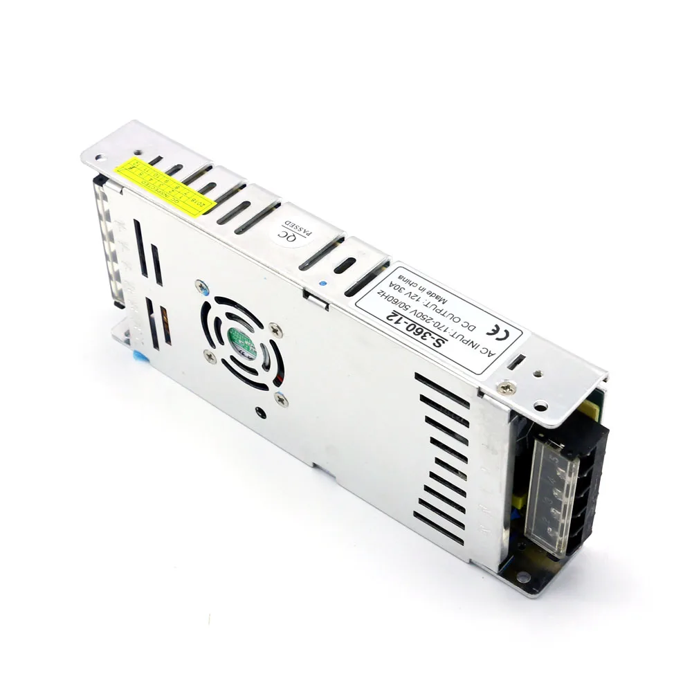 AC 220V к DC 12V 30A 360W ультра тонкий трансформатор Импульсный источник питания для светодиодной ленты