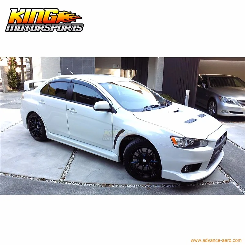 Для 2008- Mitsubishi Lancer EVO X JDM OE стиль переднего бампера губ Неокрашенный-PU Global по всему миру