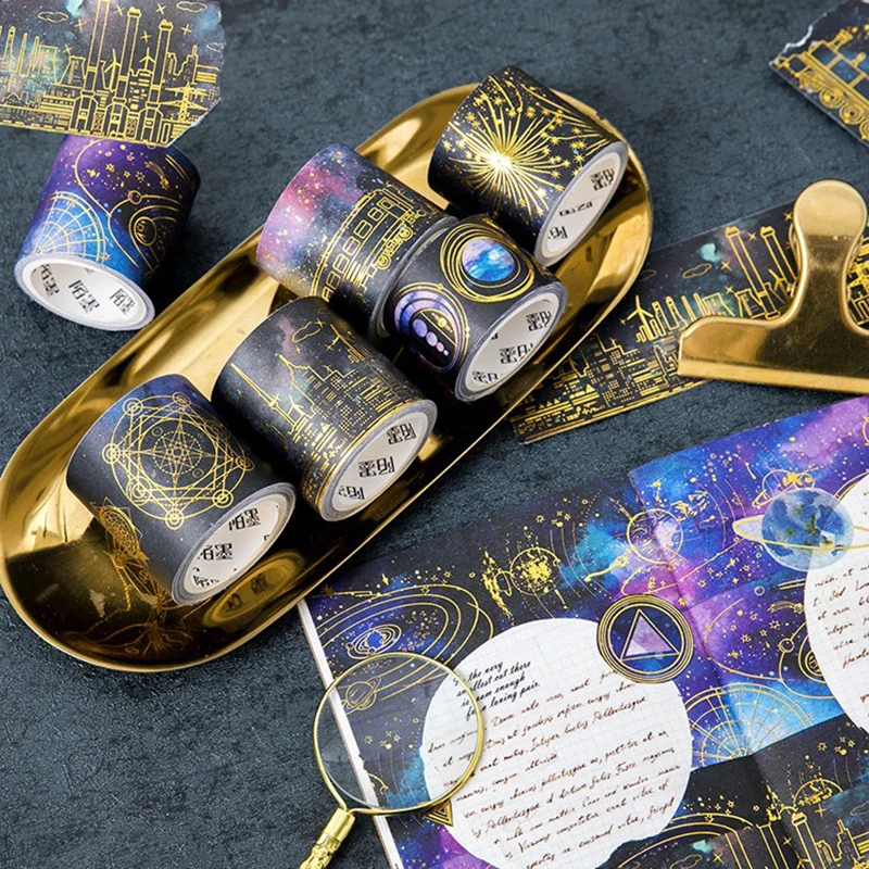 5 м винтажная клейкая лента &quotЗвездное небо васи&quot для украшения скрапбукинга