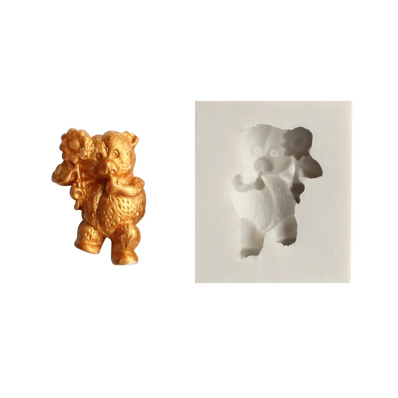 Силиконовая форма в виде медведя цветов шоколада для выпечки конфет бисквитов |