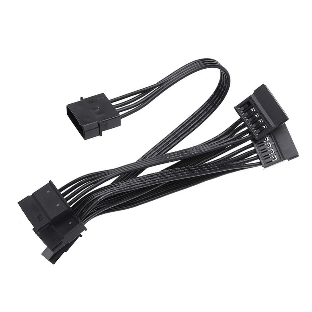 Zeadow 4 Pin Molex Male To 5X15 SATA Female кабель питания адаптер для нескольких HDD | Компьютеры и