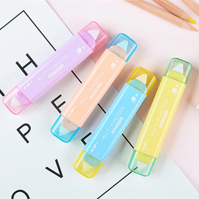 1Pcs Kawaii Two In One Mini Double Head Correction Tape Adhesive Tape Glue Learning Stationery
