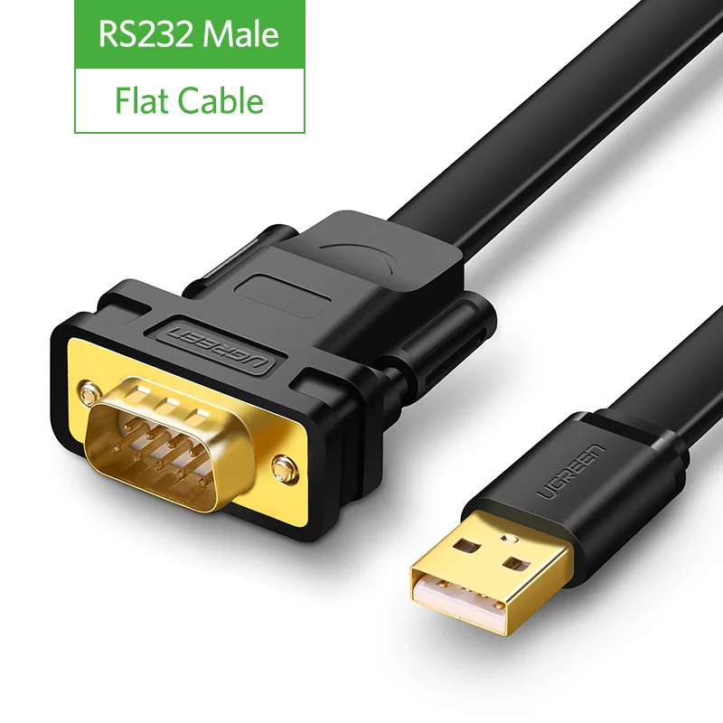 RS232 Male Flat Ugreen Высокое качество USB2.0 к RS232 COM порт Последовательный PDA 9 DB9 контактный кабель адаптер для ПК PDA gps - Цвет: RS232 Male Flat