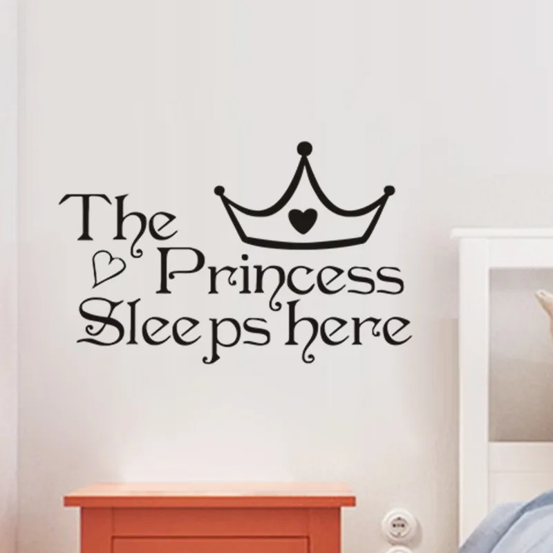 Наклейки на стену Принцесса для детской комнаты|wall decals|the princess sleeps herevinyl stickers |