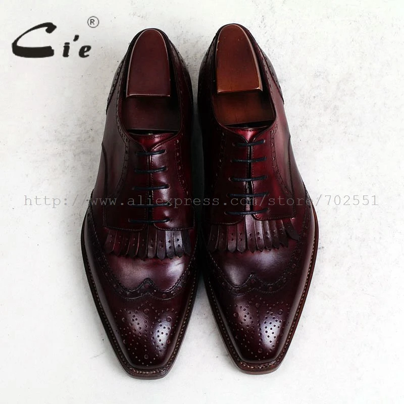Мужские туфли на заказ из натуральной телячьей кожи с квадратным носком|wine shoes