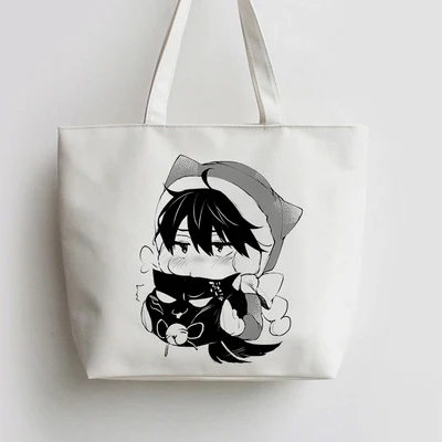 Самые Huggable пригрозил мне сумки аниме мультфильм холст унисекс Студенческая