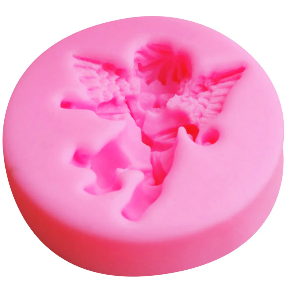 M422 Детский ангел играет в УФ-смола силиконовая форма помадка шоколадные конфеты