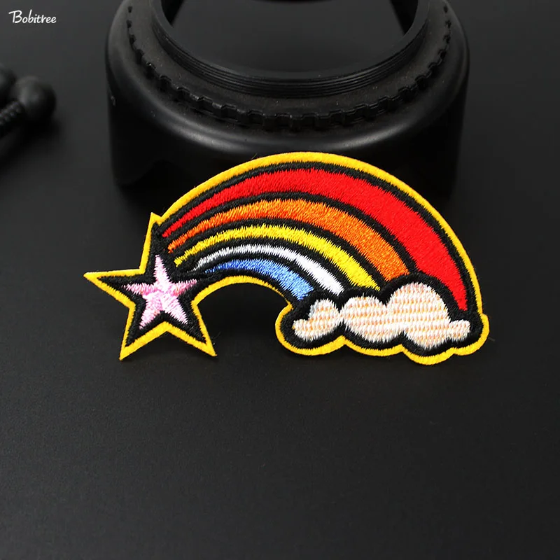 2019 модные радужные патчи креативные наклейки с помощью утюга для детской куртки