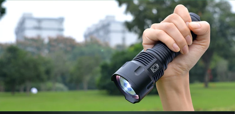 Мощный светодиодный фонарик с большой апертурой масштабируемый AA/26650|Фонарики и
