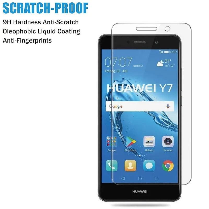 2 шт./лот 9H закаленное стекло для huawei Y7 TRT-LX1 LX2 Защитная пленка для экрана для huawei Y7 Prime TRA-AL00 AL00A