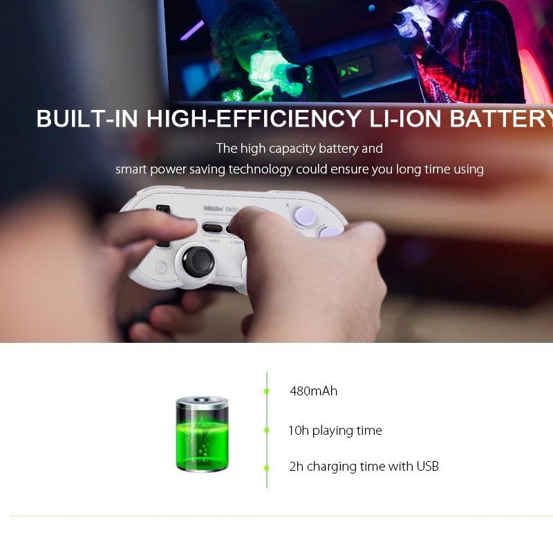 8 битдо SN30 Pro/SN30 беспроводной Bluetooth игровой контроллер радуга цвет поддержка Nintendo