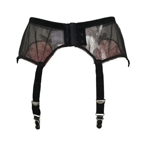 Для женщин подвязки пикантные черные сапоги с сеткой красным кружевом и Винтаж