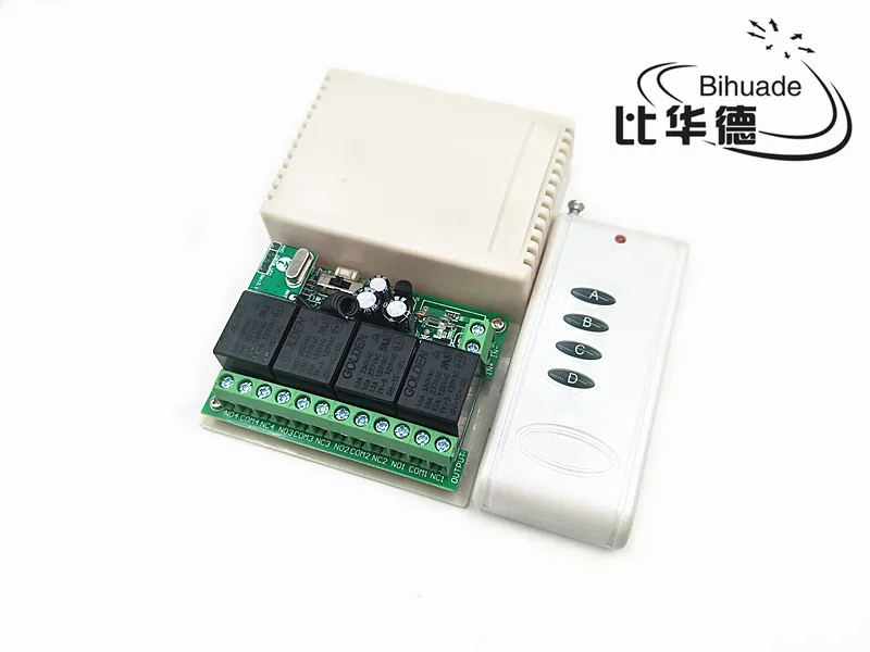 4 канальный беспроводной Радиочастотный пульт дистанционного управления 433 МГц