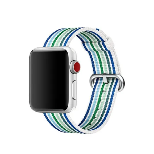 Ремешок Nato для apple watch Band 42 мм 38 мм iwatch band 44 мм/40 мм наручный Браслет apple watch 4 - Band Color: new blue