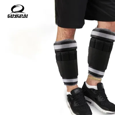 Ankle weight Регулируемый ремешок для поддержки веса голеностопного сустава, утолщенные ноги, силовая тренировка, защита от удара, тренажерный зал, фитнес-снаряжение, 1-6 кг, только ремешок - Цвет: Ankle weight