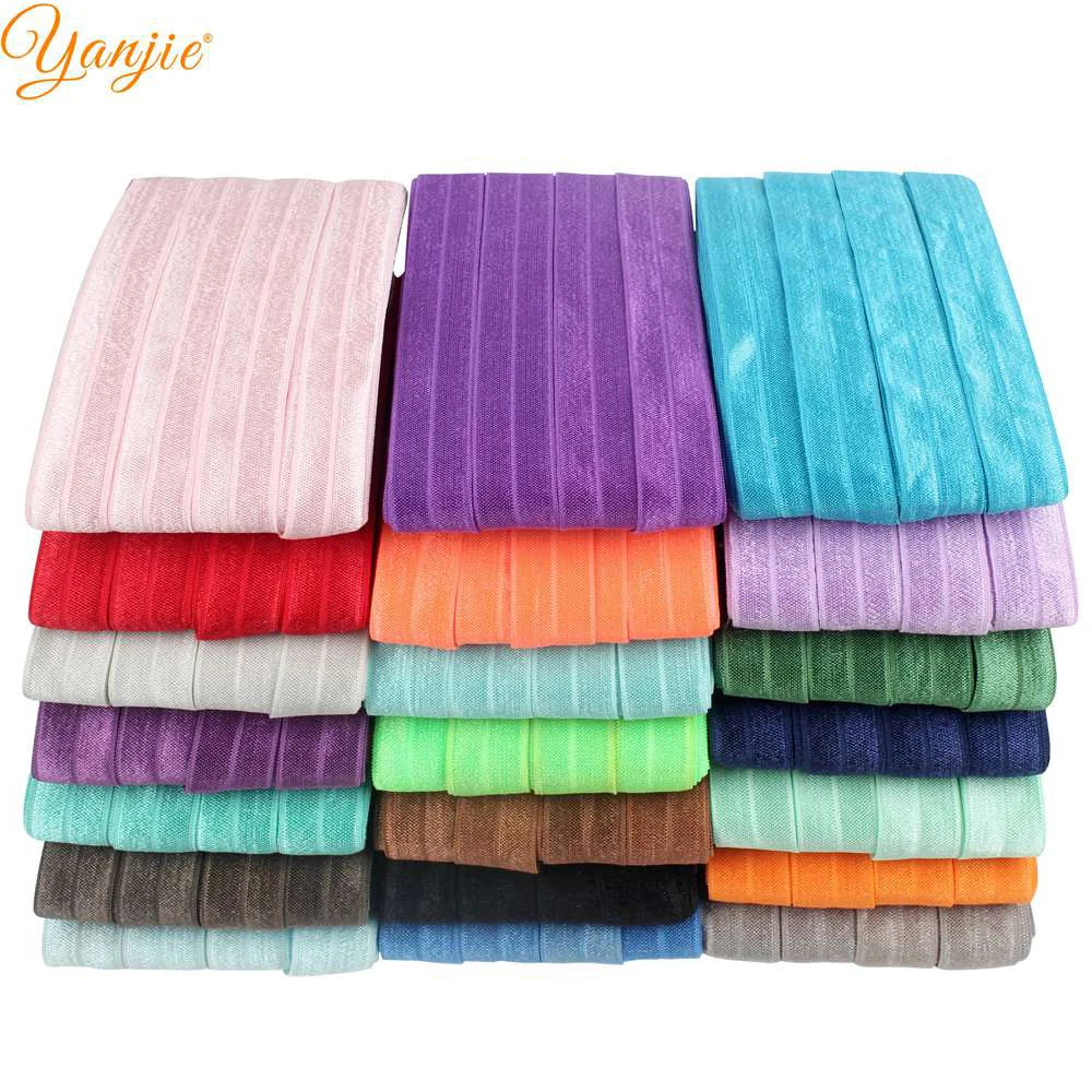 10 ярдов/партия Классические однотонные резинки для волос 2 см|Аксессуары девочек|