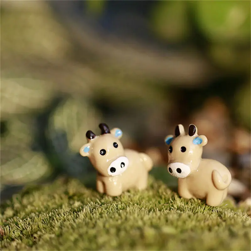Мини Kawaii DIY молочная корова миниатюрные сказочные украшения для сада изделия из
