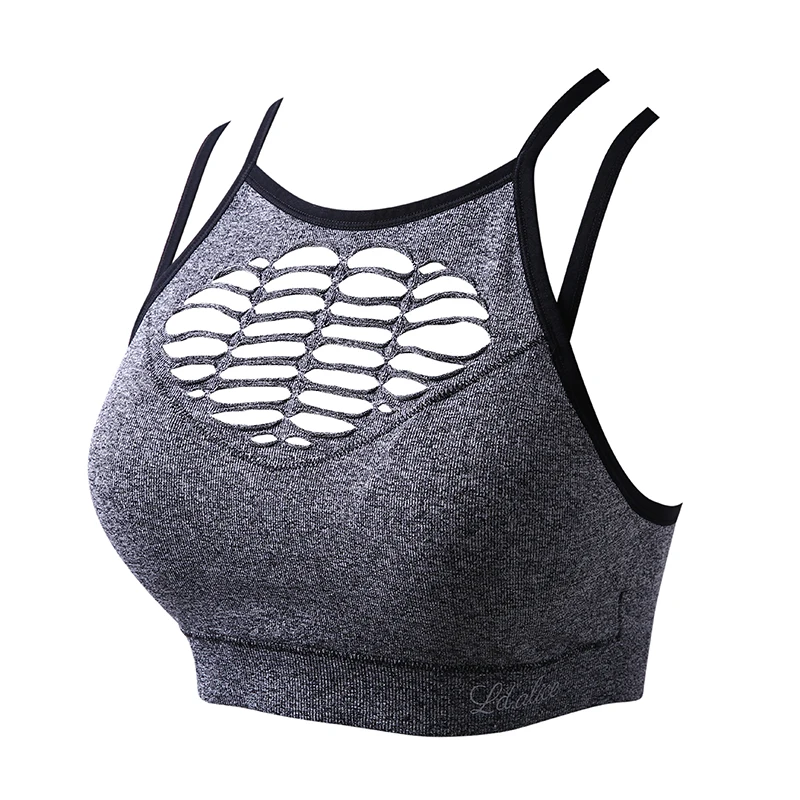 Ld.alice Women Mesh Out Sports Bra Sexy Hollow Spaghetti Shoulder Straps Fitness Yoga Vest Running Breathable Ladies Clothes Top | Спорт и