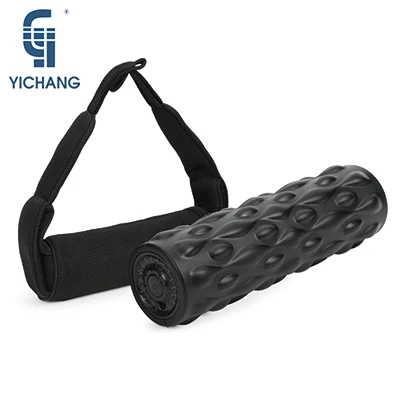 with mesh bag Беспроводной вибрирующий ролик для йоги, массаж шеи и спины ног, оборудование для похудения, спортивный фитнес, целлюлитный пенный роликовый массаж - Цвет: with mesh bag