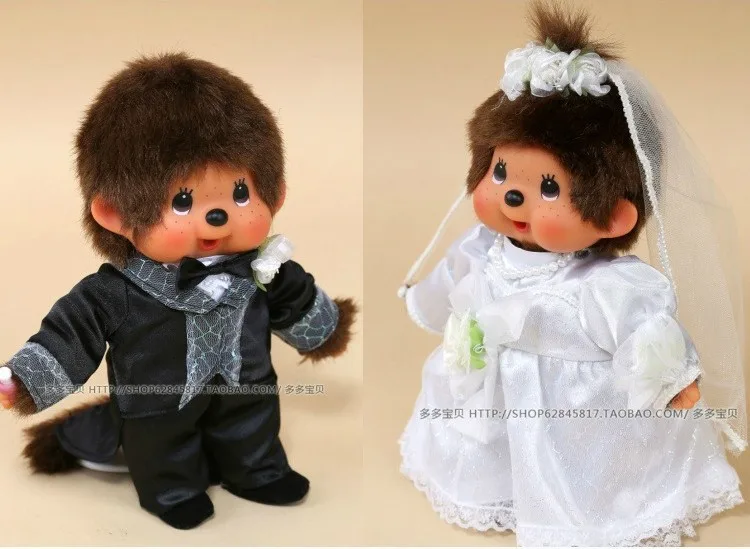 WJ122 Fashion Novelty Lovely Plush Stuffed Monster Doll Animal Toy Cartoon Monchhichi 25CM Wedding Dress Supernova Sale Gift | Игрушки и