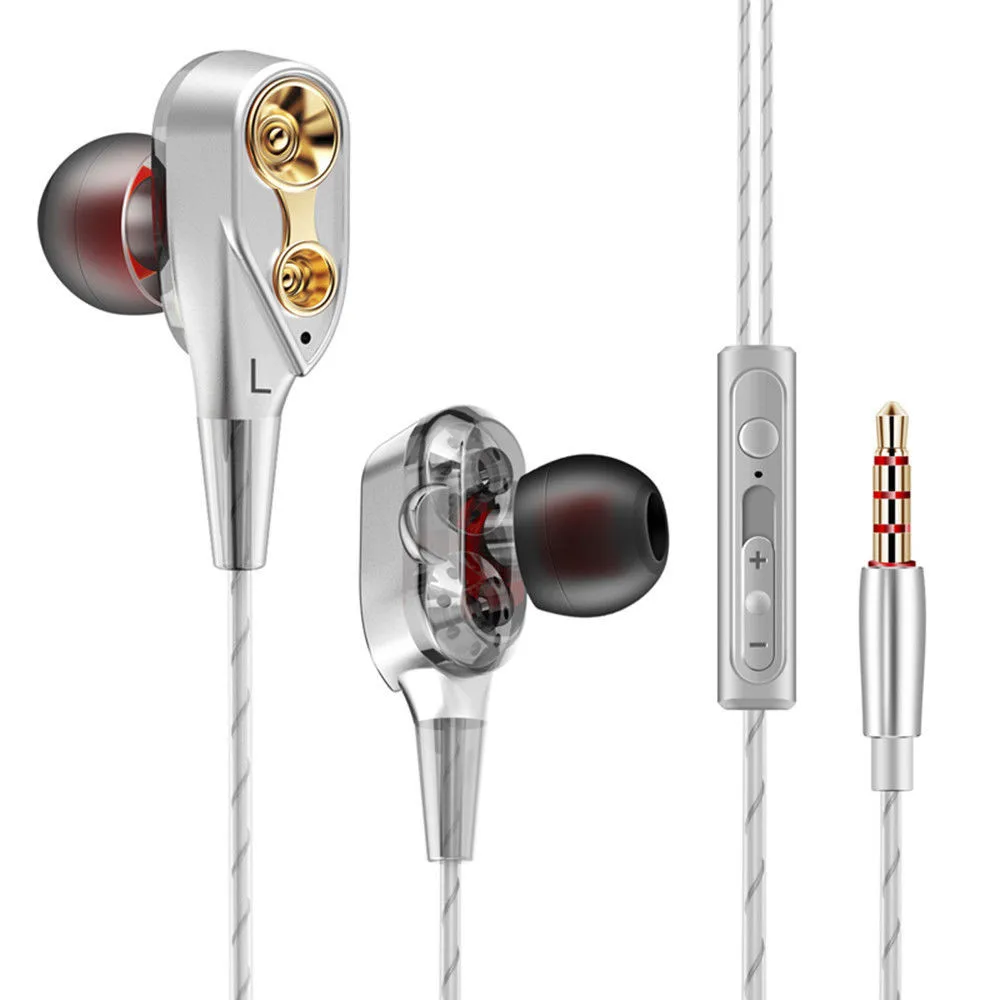 Новые модные Внутриканальные наушники 7D HIFI с двойным динамическим драйвером