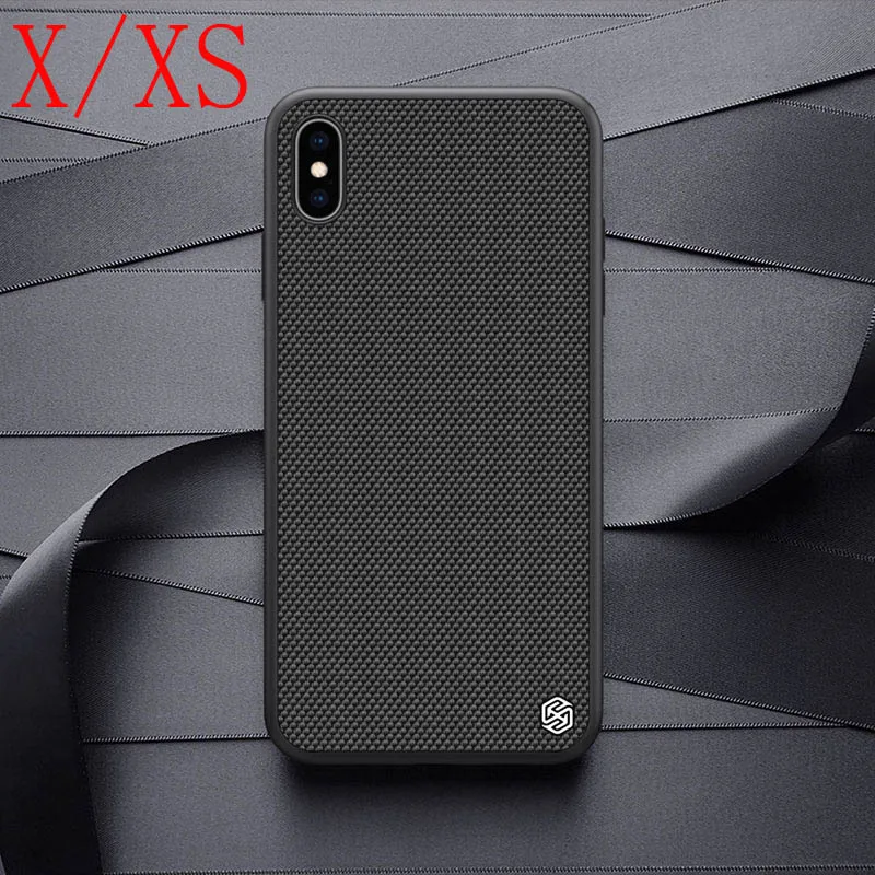 for iPhone X ( XS ) NILLKIN нейлоновая PC Пластиковая Задняя крышка для Apple iPhone XR чехол роскошный защитный чехол funda для iPhone X XS Max 10 чехол - Цвет: for iPhone X ( XS )